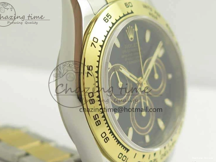 0216 Breathable Daytona SS YG BP Maker Best Edition Black Dial On SS YG Bracelet A 3456